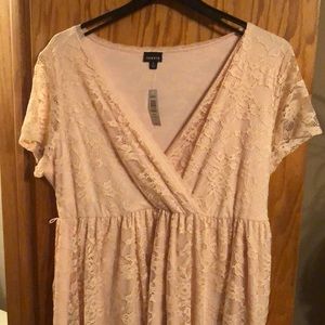 Torrid baby pink lace dress NWT